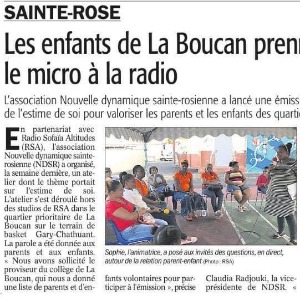 Les enfants de la boucan prennent le micro à la radio