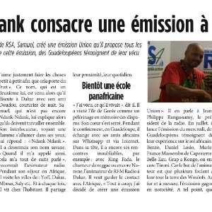Ndank-Ndank consacre une émission à l'Afrique