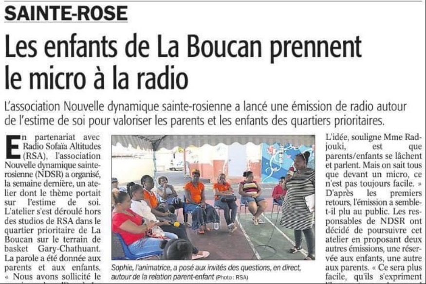 Les enfants de la boucan prennent le micro à la radio
