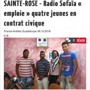 Nos jeunes en service civique soit, jordan BORDEY , Raphael SALCEDE, Ildiana PHILETAS et anciennement Willan ERRIN